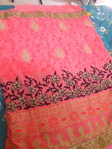 Fancy Desginer Saree With Stitched Blouse