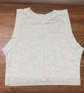 Gray Graphic Print Tank Top