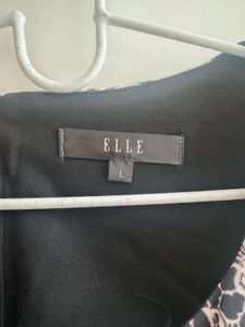 Elle - Black And White Paisley Floral Print Dress