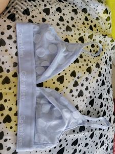 Calvin Klein Blue Polka Dot Bra