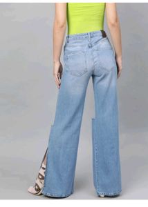 slash knee bootcut jeans