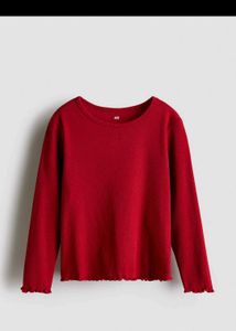 H&M Red Long Sleeve Top