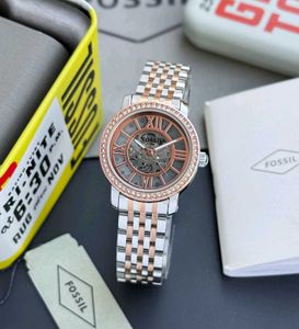 Fossil Two-Tone Skeleton Automatic Watch
