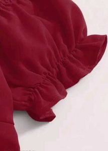 wrap maroon top
