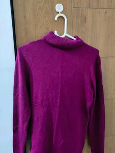 Women's Purple Turtleneck Sweater
