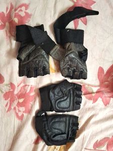 Pure leather Men's Fitness Gloves