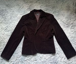 Classic Brown Velvet Blazer