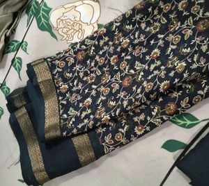 Elegant Black Embroidered Saree
