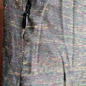 Dark Olive Sleeveless Cotton Khadi Ku
