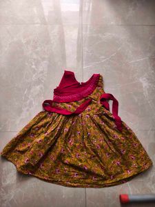 Girls Floral Print Dress
