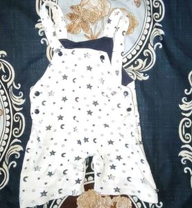 Cute Star &amp; Moon Baby Overalls