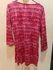 Chic Pink Striped Kurta