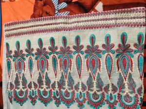 White Kurti Flower Design