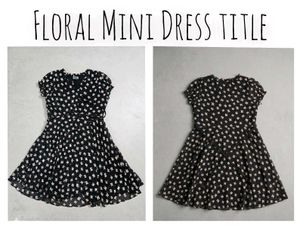 black Floral Mini Dress