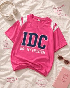 Pink "IDC Not My Problem" Graphic T-Shirt