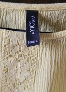 Boho Lace Trimmed Crop Top for Girls