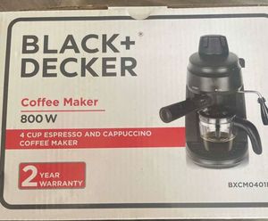 Black+Decker 4-Cup Espresso &amp; Cappuccino Maker