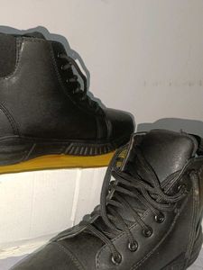 Black Lace-Up Combat Boots