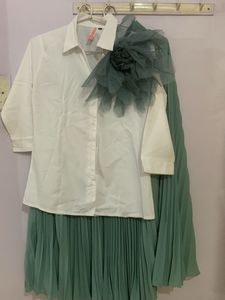Pleated Midi Skirt