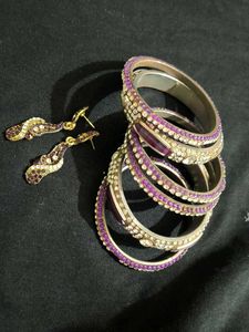 Elegant Bangle & Earring Set