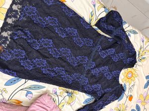 Elegant Navy Lace Dress