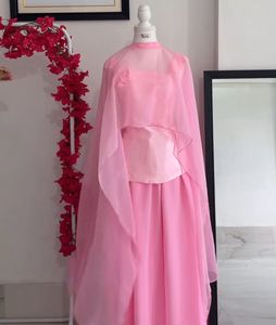 Elegant Pink Georgette Gown