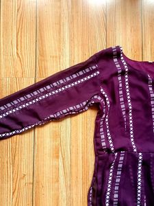 ⚡SALE!!⚡Pretty Maroon Side Slit Long Kurti