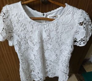 Elegant White Lace Top
