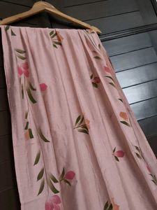 Pink Floral Sequin Thread Embroidery Kurta Set
