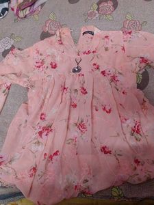 Pink Floral Kurta
