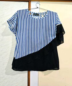 Striped Asymmetrical Top 🧿