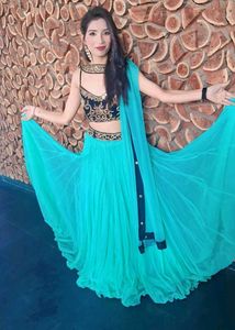 Stunning Turquoise Lehenga Choli