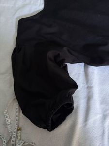Chic Black Tiered Square Neck Dress