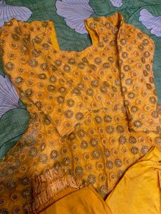 Yellow Embroidered Kurta Set