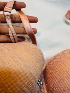 Peach Lace Bra