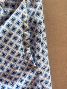 Blue Patterned Pajama Shorts