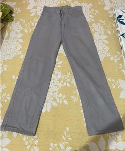 Grey Wide Leg Trousers