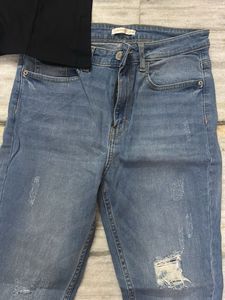 Classic Blue Ripped Jeans