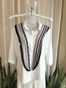 Korean Chic Blouse with Scarf