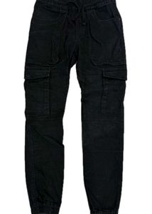 Black Cargo Joggers