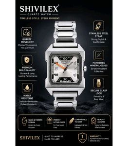 Stylish Men's Silver Quartz Watch