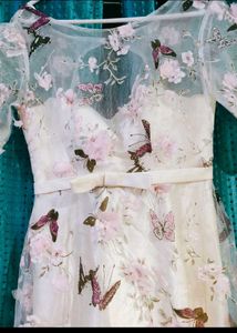 Butterfly &amp; Floral Embellished Dress