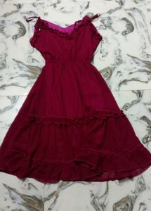 Ruffled Berry Colored Dress