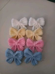 Handmade Crochet Bow Keychain