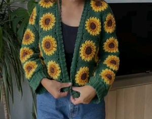 Handmade Sunflower Cardigan