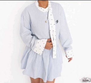 Striped Button-Up Shirt Dress