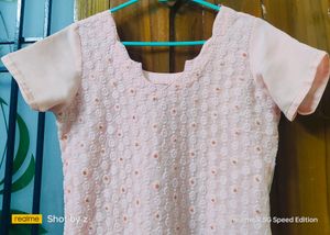 Baby Pink Straight Kurta 🌸
