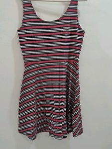 Striped Fit &amp; Flare Dress