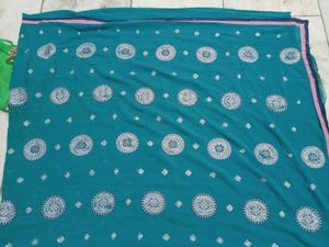 Heavy sequence work saree
