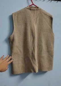 Classic Knit Sleeveless Cardigan winter warm